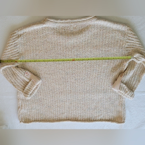 Anthropologie cable sweater women's size Medium cream nwt - Picture 4 of 14